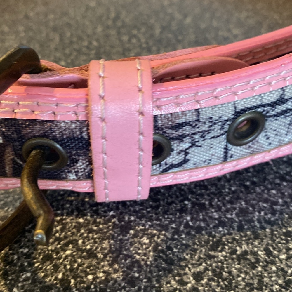 Womens Genuine Leather Pink Camo Belt Unbranded Hunting Fishing Size 34”-36”